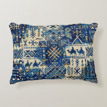 Tuareg Tifinagh Patchwork-Wurfkissen | Saharan I