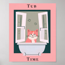 Tub Zeit mit Kitty Badezimmer Art