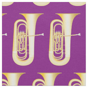 Tuba Band Musical Musician Saal Dekoration Lila Stoff