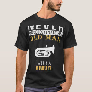 Tuba Charm: Altes Mann Musician T-Shirt für Bass S