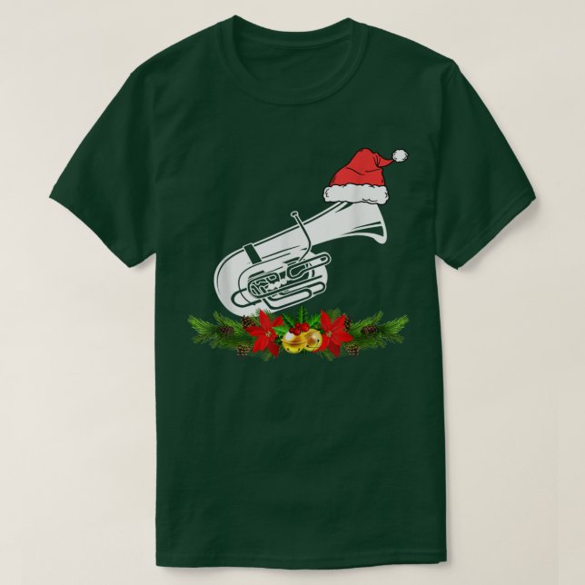 Tuba Christmas Pajamas Music Instrument  T-Shirt (Design vorne)
