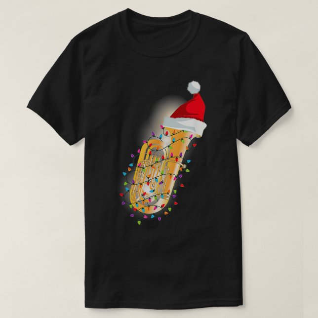 Tuba Christmas Shirt Funny Marching Band Geek Holi (Design vorne)