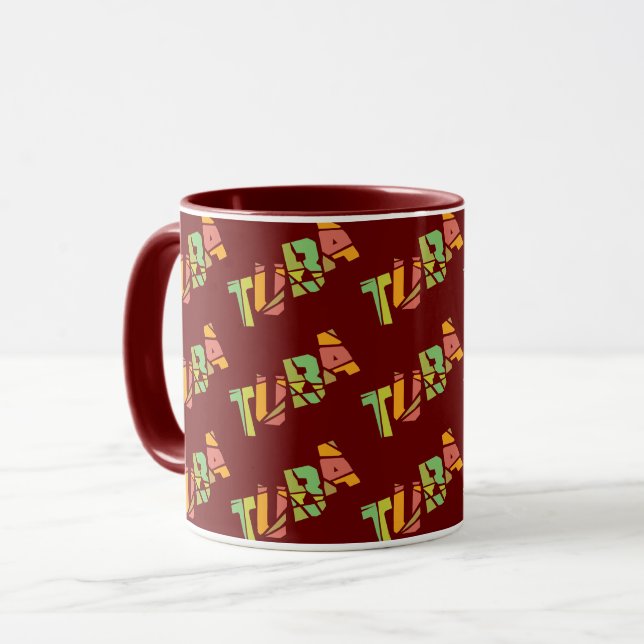 Tuba Cracked Text Tasse (Vorderseite Links)