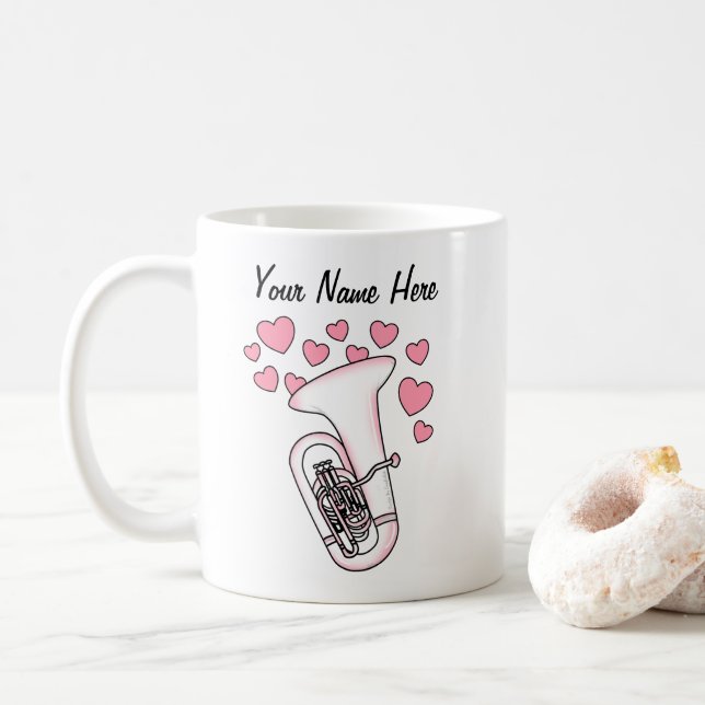 Tuba Custom Wedding Tasse Tubaist Brass Musiker (Mit Donut)