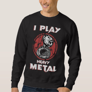 Tuba gibt Sousaphon, eine Band für Heavy Metal Mar Sweatshirt