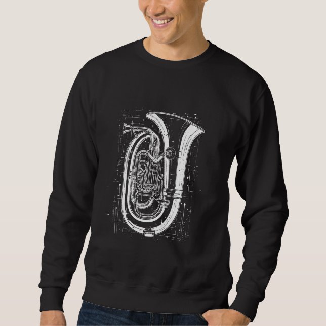 Tuba Graphic Brass Player Sweatshirt (Vorderseite)