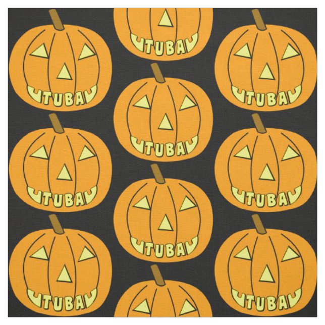 Tuba Halloween Pumpkin Stoff (Muster)