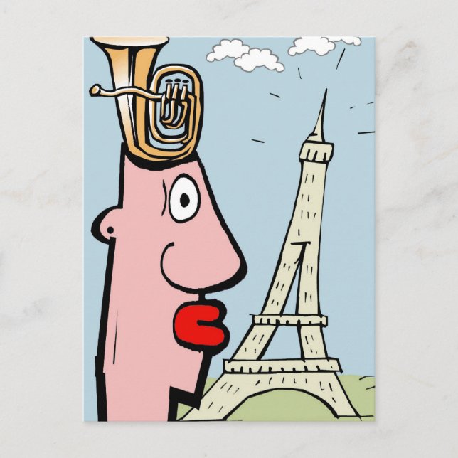 Tuba Head in Paris Postkarte (Vorderseite)