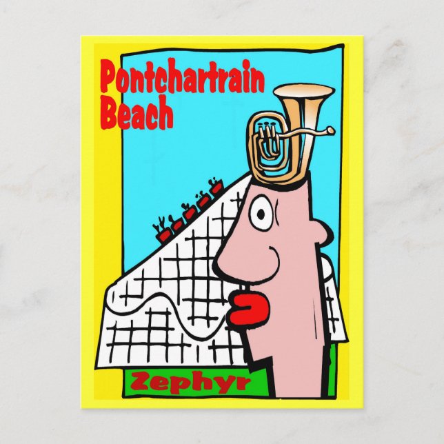 Tuba Head Remembers Pontchartrain Beach Postkarte (Vorderseite)