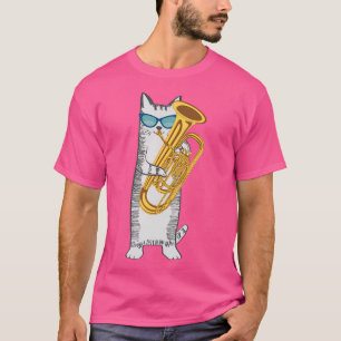 Tuba Katze mit Retro-Sonnenbrille für Nasskorb Pl T-Shirt