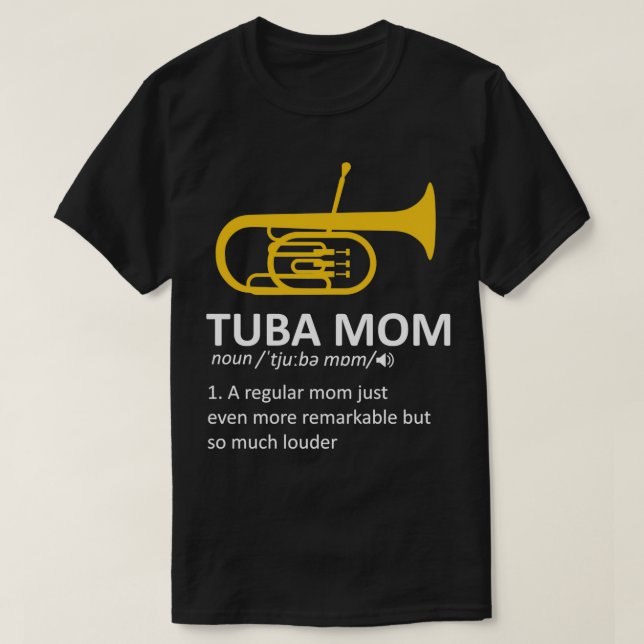 Tuba Mama Definition Funny Marching Band Tuba Play T-Shirt (Design vorne)