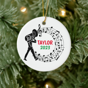 Tuba Marching Band Weihnachtsdekoration Keramik Ornament