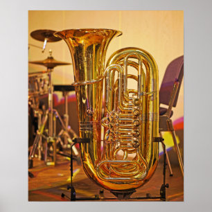 Tuba-Messinginstrument Poster