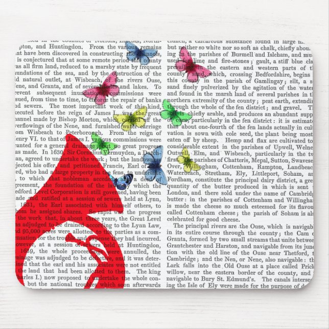 Tuba mit Schmetterlingen Mousepad (Vorne)