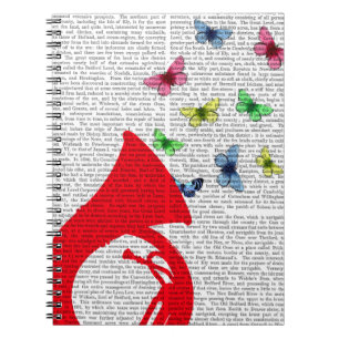 Tuba mit Schmetterlingen Notizblock