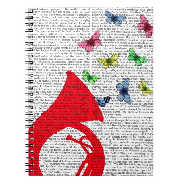 Tuba mit Schmetterlingen Notizblock (Vorderseite)