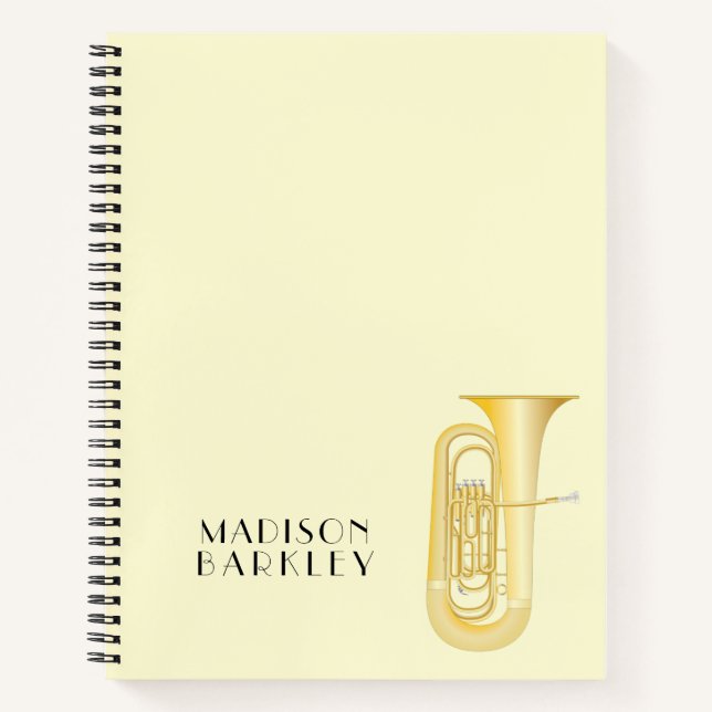 Tuba Musician Band Teacher Notebook Notizbuch (Vorderseite)