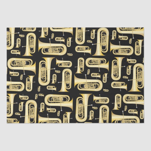 Tuba Musician Band Teacher Tissue Seidenpapier (Vorderseite)