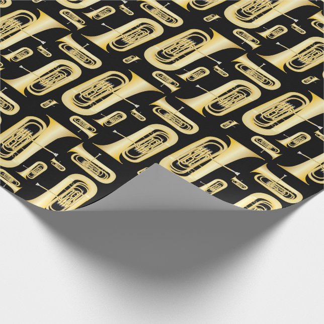 Tuba Musician Band Teacher Wrapping Paper Geschenkpapier (Ecke)