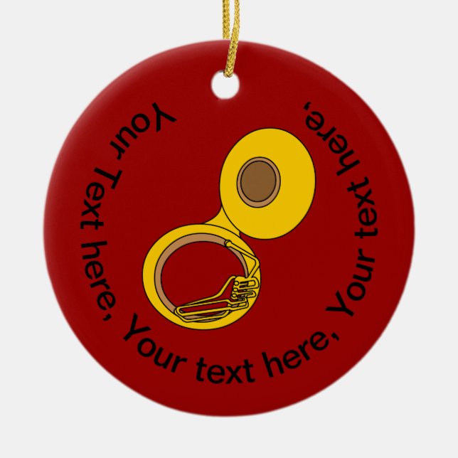 Tuba-Musikinstrument Keramik Ornament (Vorne)