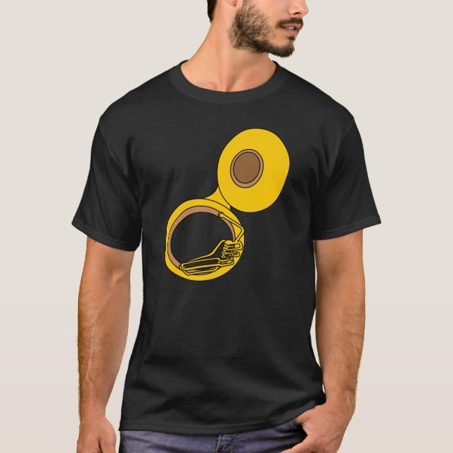 Tuba Musikinstrument T-Shirt (Vorderseite)