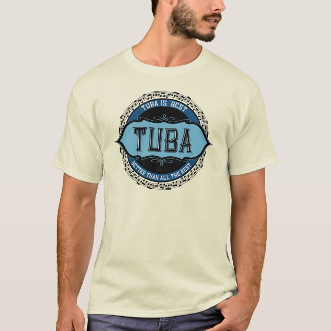 Tuba-Musiknote T-Shirt (Vorderseite)