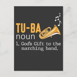 Tuba Player Marching Wind Instrument Musiker Postkarte