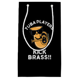 Tuba Players Kick Brass Funny Music Pub Dark BG Kleine Geschenktüte