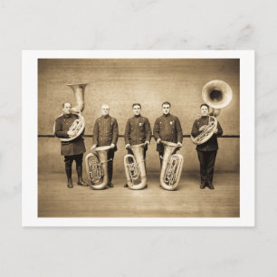 Tuba-Polizisten (Sepia) Postkarte