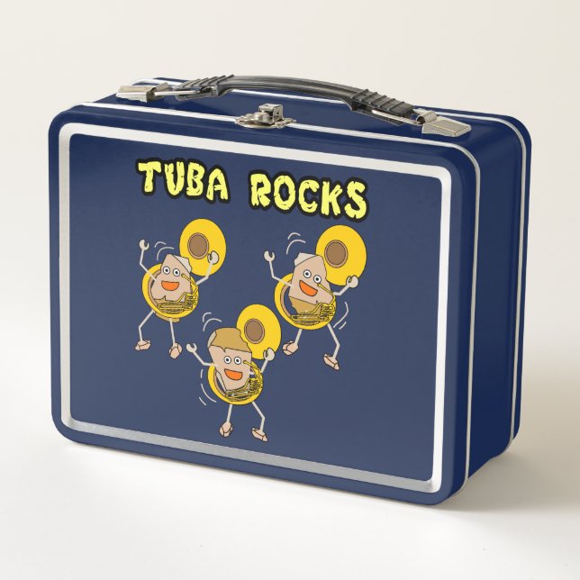 Tuba Rocks Metall Brotdose (Vorderseite)