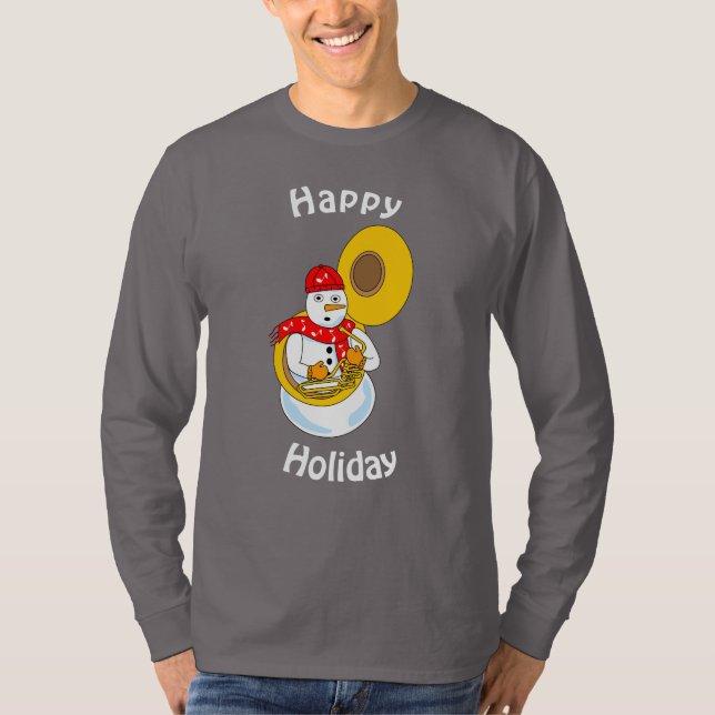 Tuba Snowman T-Shirt (Vorderseite)