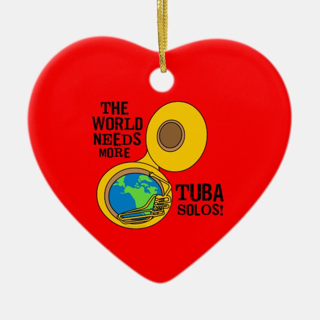 Tuba Solos Keramik Ornament (Vorne)