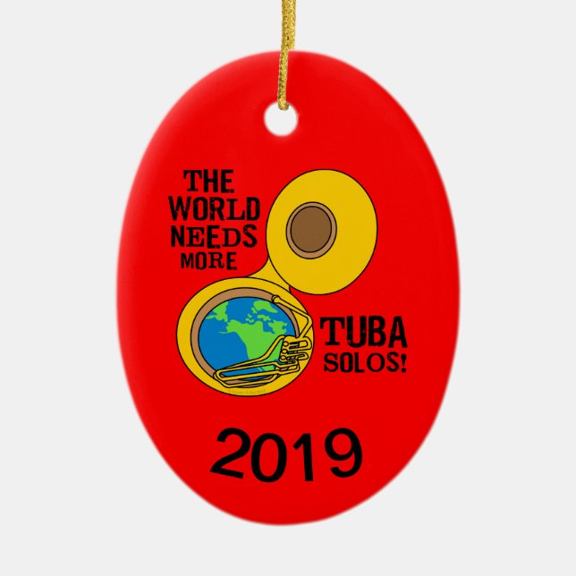 Tuba Solos Keramik Ornament (Vorne)