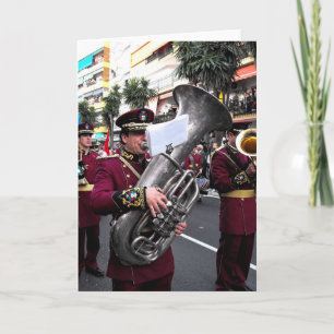 Tuba spielen am Palmsonntag, Marbella Feiertagskarte