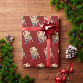 Tuba spielender Stockmann Geschenkpapier