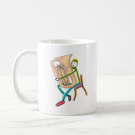 Tuba spielender Stockmann Kaffeetasse