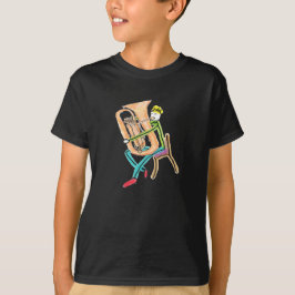 Tuba spielender Stockmann T-Shirt