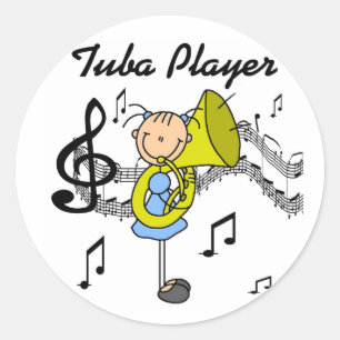 Tuba-Spieler-Aufkleber Sticker