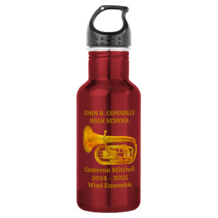 Tuba-Spieler High School Band Gold Personalisiert Edelstahlflasche