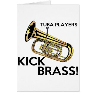 Tuba-Spieler-Tritt-Messing