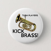 Tuba-Spieler-Tritt-Messing