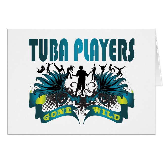 Tuba-Spieler wild gegangen (Vorderseite (Horizontal))