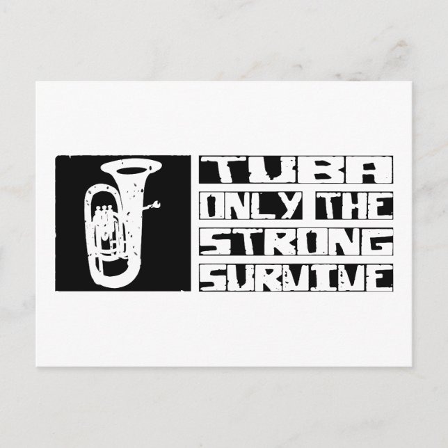 Tuba Survive Postkarte (Vorderseite)