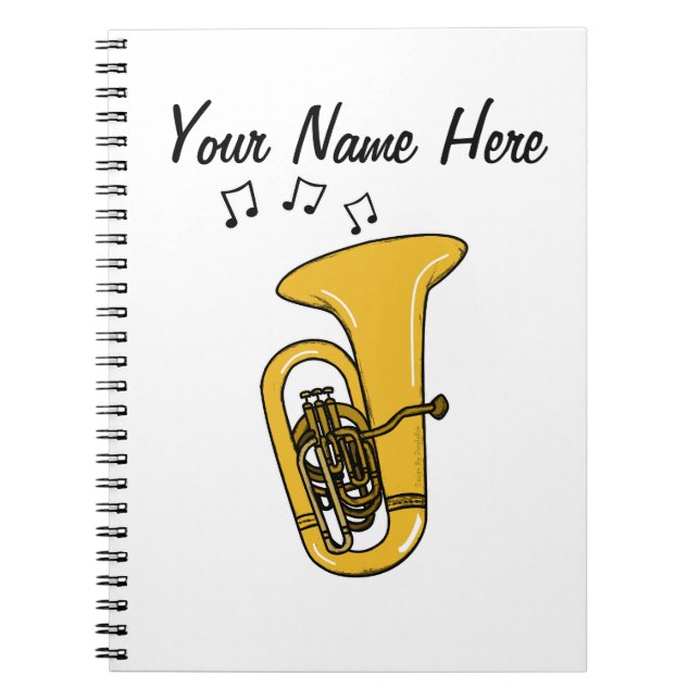 Tuba Tubaist Brass Musician Music Teacher Custom Notizblock (Vorderseite)