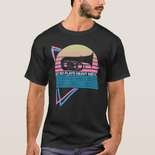 Tuba Tubist Instrument mein Kid spielt Schwermetal T-Shirt