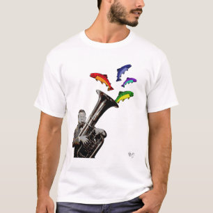 Tuba und Fische T-Shirt