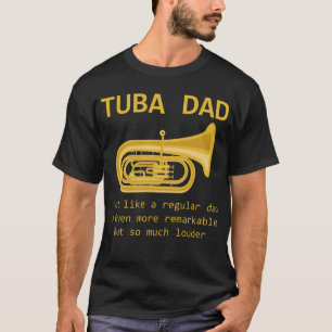 Tuba-Vaterlustiges Tuba-Spieler-marschierendes T-Shirt