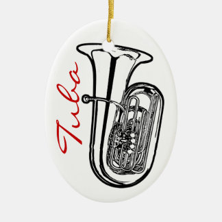 Tuba-Verzierung - Oval Keramikornament