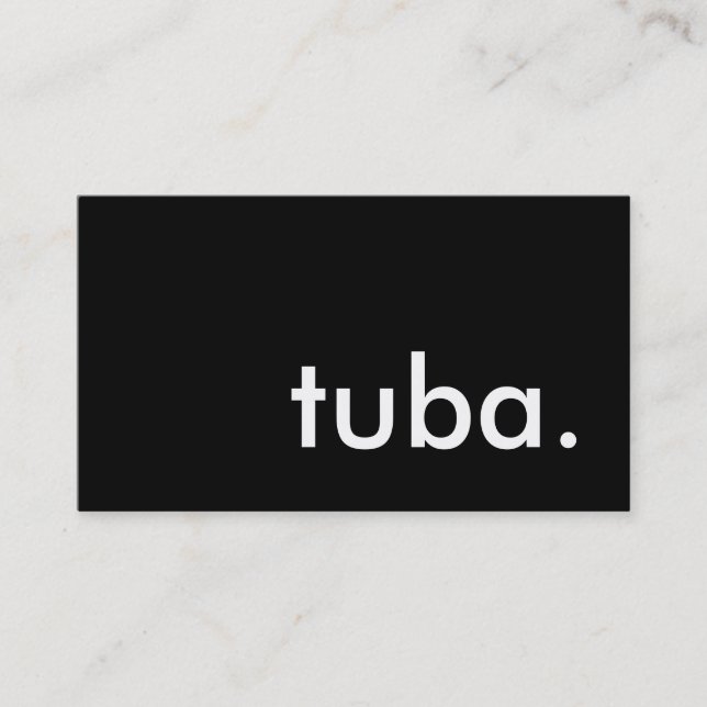 Tuba. Visitenkarte (Vorderseite)