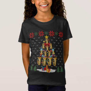 Tuba Weihnachtsbaum Merry Xmas Lights Geschenk Ugl T-Shirt